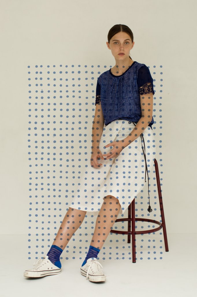 TOPS: VE177 BLUE / SKIRT: WS108 WHITE / SOCKS: ANP-98 BLUE