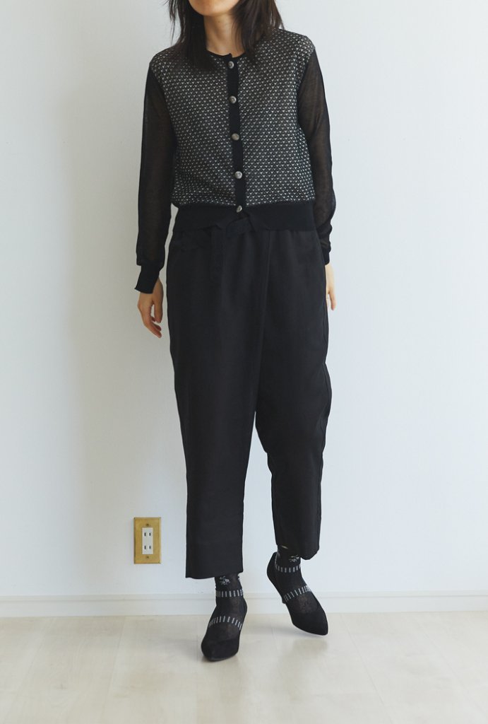 Knit Cardigan: SO223 Black, Pants: EP127 Black*Black, Socks: AM-542A Black