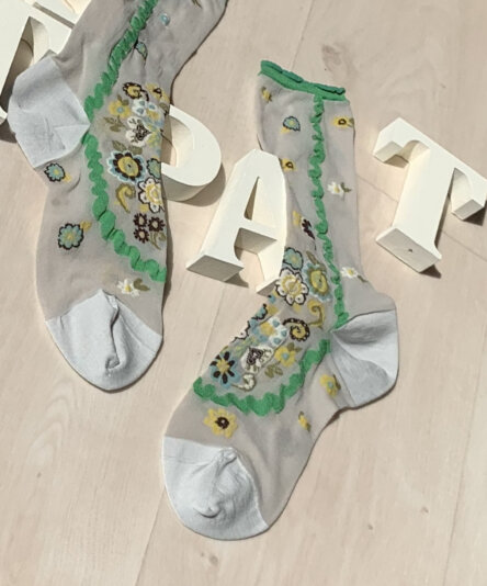 BOUQUET SOCKS (GREEN)