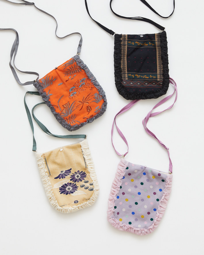 From left top, clockwise BAG54-782: Orange, BAG54-783: Black, BAG54-785: Lavender, BAG54-780: Beige