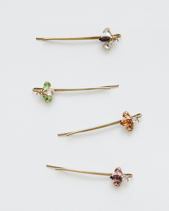 From top AC129I: Black*Crystal, Crystal*Green, Crystal*Yellow, Purple*Pink