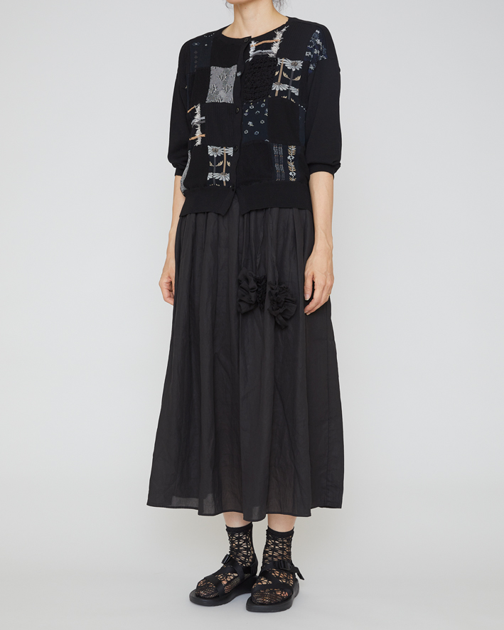 Knit Cardigan: FK147 Black, Skirt: WS165 Black, Socks: DS-51G Black