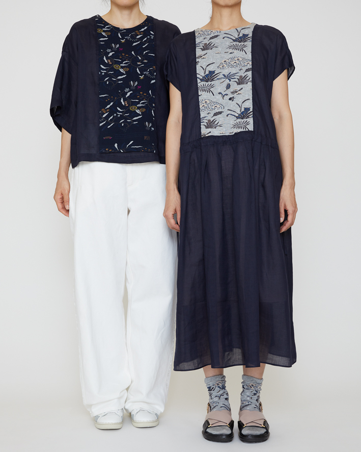 Left Tops: NT201-787 Navy, Pants: GP1H White, Right Dress: NOP196A-782 Mix Grey, Socks: AM-782 Mix Grey