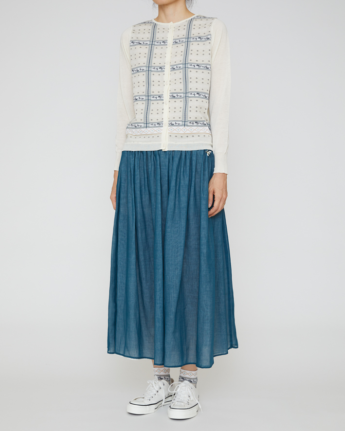 Knit Cardigan: NF104-783 Ivory, Skirt: LS78L Turquoise, Socks: AM-783S Ivory