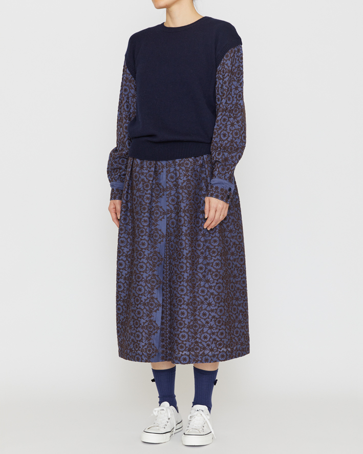 Knitted Pullover: VE205 Blue, Skirt: ES209 Blue, Socks: ANP-118A Navy