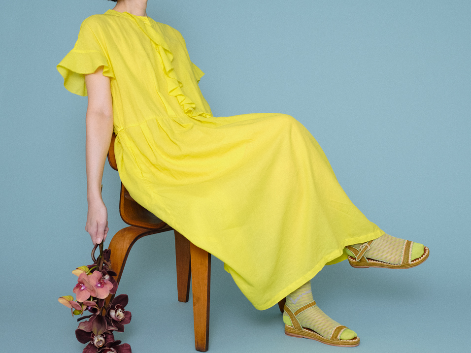 Dress: WOP175 Yellow, Socks: AM-476D Green