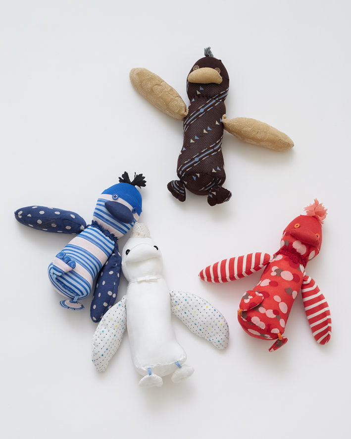 From top (clockwise) SA4A: Brown Mix, Red Mix, White Mix, Blue Mix (one-of-a-kind)