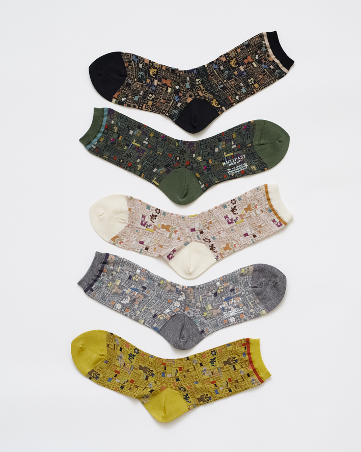 AM-803: Black, Green, Ivory, Mix Grey, Mustard