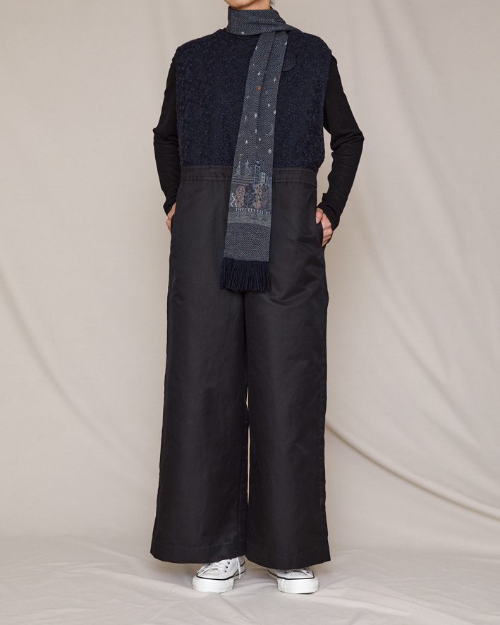 Overalls: WAO179 Black Navy, Inner: KNT210F Navy, Muffler: M78-808 Navy