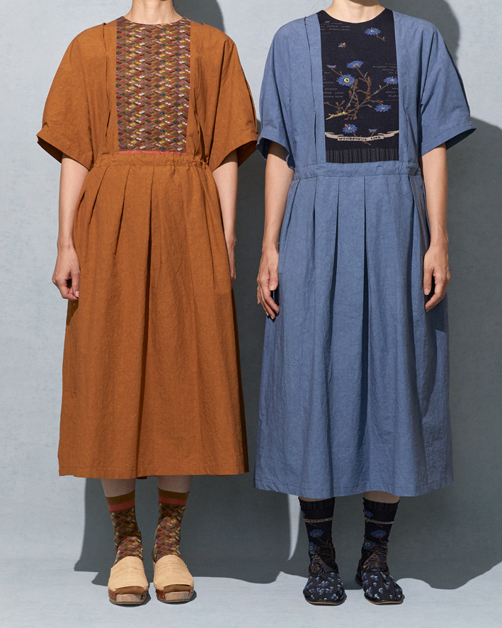 Left Dress: NOP206-814 Brown*Camel, Socks: AM-814 Brown, Right Dress: NOP206-816 Navy*Blue, Socks: AM-816 Navy