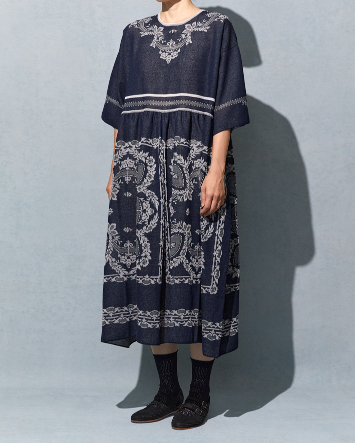 Knitted Dress: SO312 Navy, Socks: KT-180S Navy