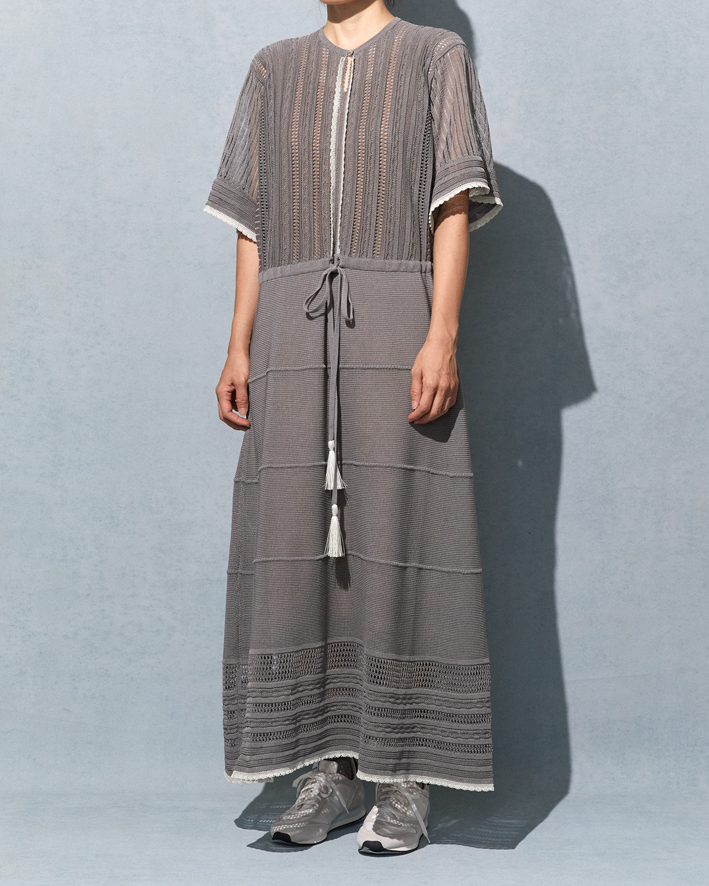 Knitted Dress: SO308 Grey